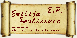 Emilija Pavličević vizit kartica